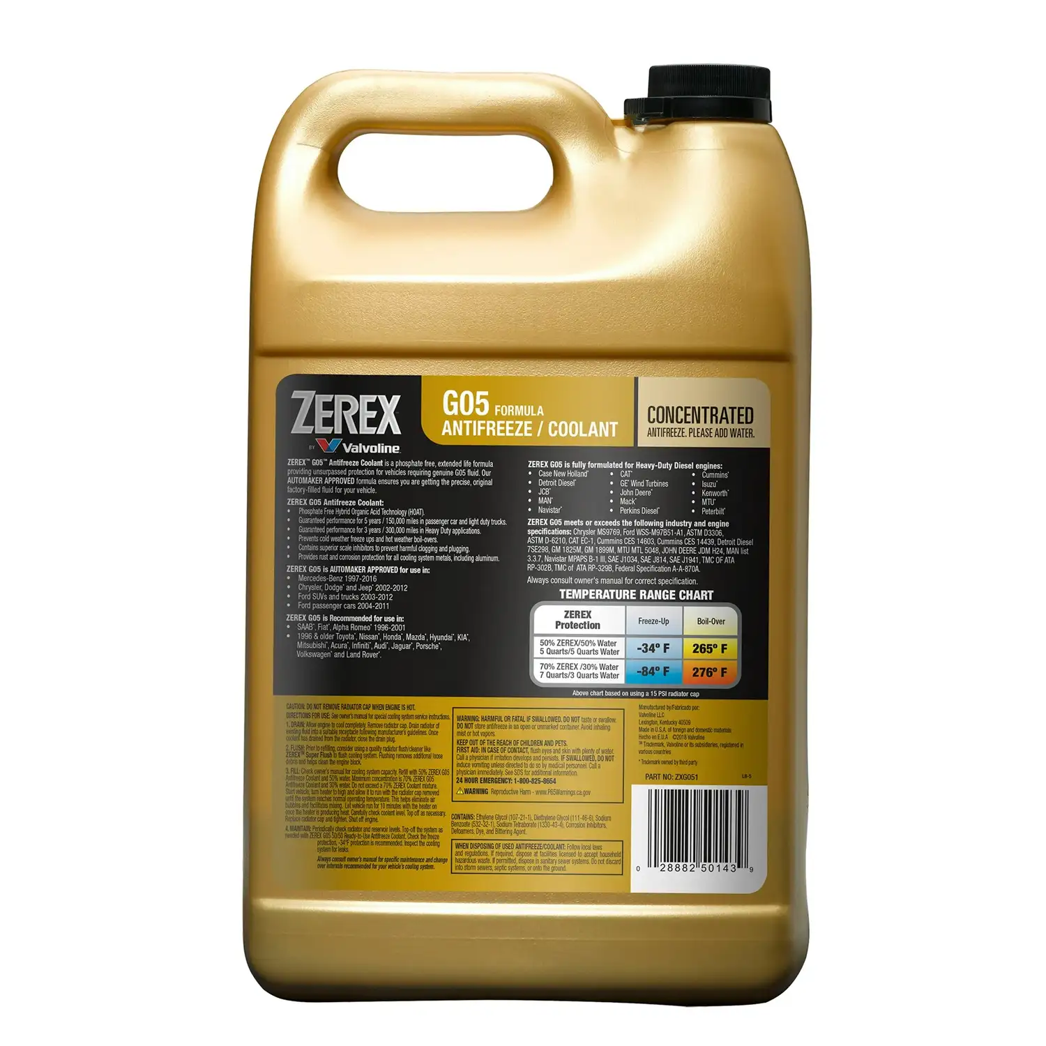 Zerex G05 Phosphate Free Antifreeze Coolant Concentrate 1 GA - Image 2